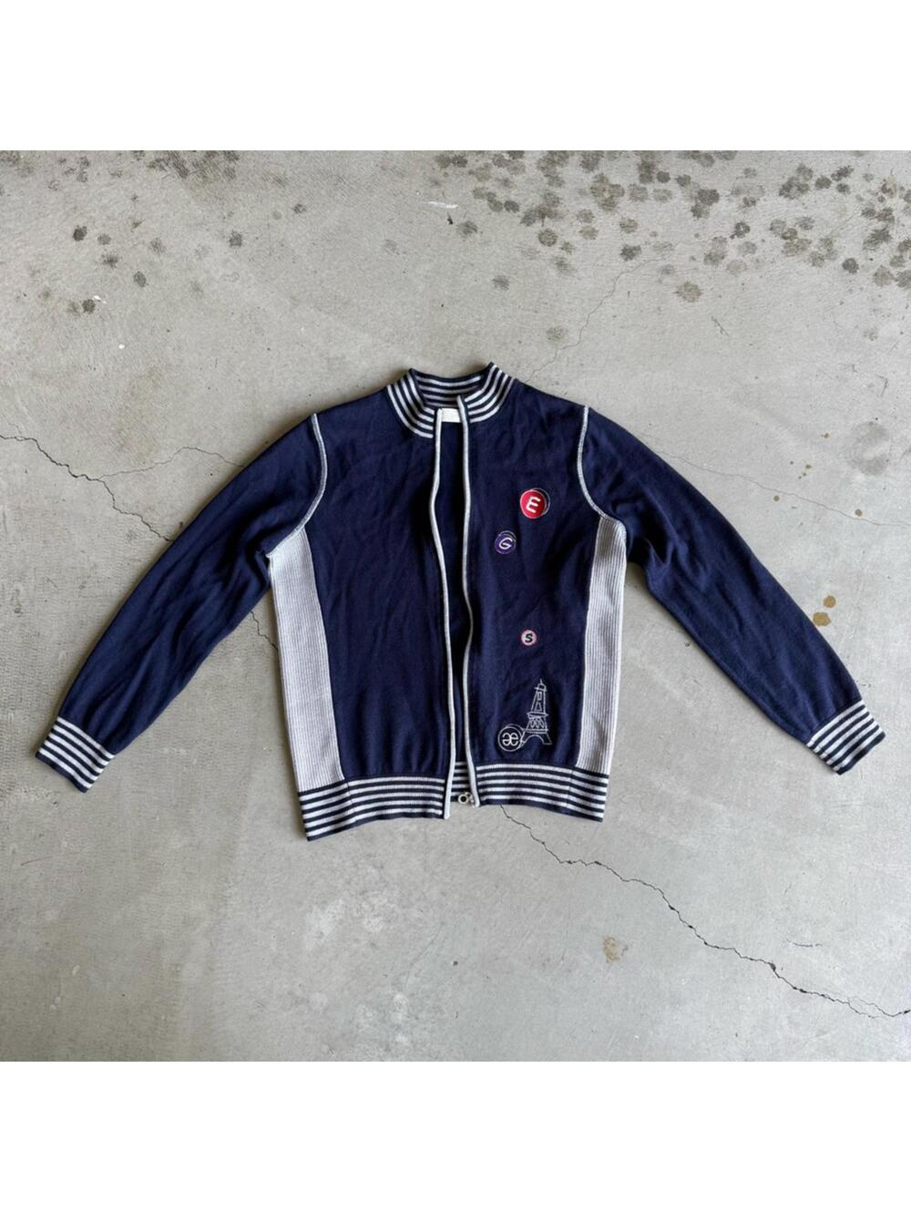 Elegance Sports / Golf Zip Sweater / Navy Silver